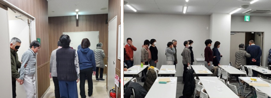 �ړ���̌��@�Z���^�[���ɔV��