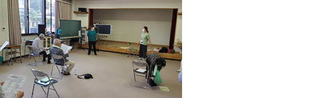 ���𗧂��u���̗l�q