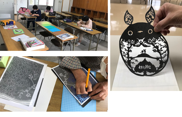 折り紙で楽しむ会・切り絵に挑戦