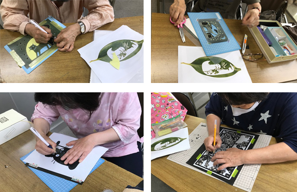 折り紙で楽しむ会・切り絵に挑戦