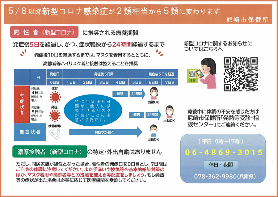 5��8���ȍ~�̐V�^�R���i�����ǂ��Q�ޑ�������T�ނɕς��܂�